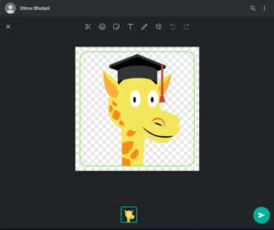 WhatsApp Web sticker creation